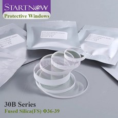 Startnow 레이저 보호 렌즈 용융 실리카 윈도우 레이툴 코팅 렌즈 CNC 절단 용접 평면 보호 렌즈 37x7mm