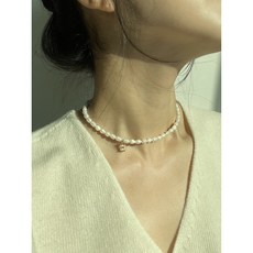 담수진주이니셜목걸이