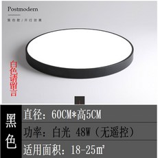 북유럽 디자인 LED 천장 비츠 조명 거실등 방등 실링라이트, 원형 60CM 48W 백색광