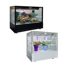 다이아알엔에프 샌드위치쇼케이스 업소용 SWH1200P-B 블랙 간냉식, 주백색_내츄럴화이트, 화이트