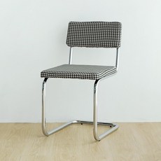 체크 스틸 세스카 카페 인테리어 의자, 블랙 체크 체어