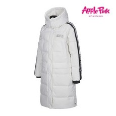 애플핑크 소매나염 롱다운 벤치점퍼 APR0O803GSW