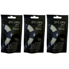 Dylon 다이론 패브릭 섬유 염색약 Navy Blue 50g x3