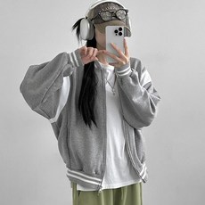 하이제시카 / 자켓 아우터 바시티 배색 야구점퍼