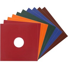 Facmogu 팩모구 10PCS 12in 멀티컬러 비닐 레코드 재킷 두꺼운 350gsm 매트 크래프트 종이 내구성 판지 커버 커버 앨범 재킷 33RPM LP 보호용 겉소매, Multicolor