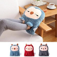 사슴 USB 보온 온열 발난로 실내화ft+2705, 레드, 레드