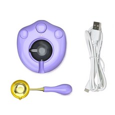 귀여운 전기 도장 워머 고양이 발톱 모양 DIY 공예 씰링 멜터 빠르게 녹는 멀티 컬러 멜트 도구, 03 Purple-USB, 1개
