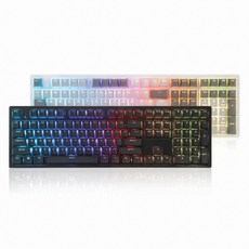 콕스 COX 엠프리스 RGB PBT 108키 완전방수 무접점 게이밍 키보드 블랙 & 화이트 (35g/50g), RGB PBT 완전방수50G 유선 게이밍 키보드 화이트, RGB PBT 완전방수50G 유선 게이밍 키보드 화이트