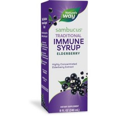 Nature’s Way Sambucus Elderberry Traditional Immune Syrup Highly Concentrated Black Elderberry Ext, 1개, 240ml