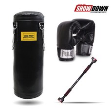 SHOWDOWN 쇼다운 샌드백 팡팡 헤비백 D세트 75cm 글러브 철봉, 샌드백+세이프락+에버벨크로백글러브