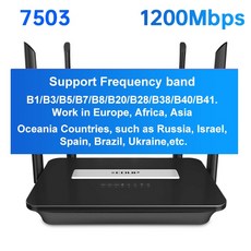 EDUP-1200Mbps 4G 와이파이 라우터 2.4Ghz 및 5Ghz 와이파이 4G LTE 모뎀 SIM 카드 슬롯 LAN 포트 라우터 안테나 와이파이 동글 무선 핫스팟, CHINA_7503 1200Mbps, 1.EP-7503 1200Mbps