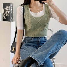 스퀘어넥조끼