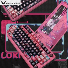 [성의] VALKYRIE 발키리 VK75 무선 기계식 게이밍 키보드 IP판 RGB gasket 8000mah 75%배열 전키핫스왑DIY 3모드연동OK, 환영핑크-환영핑크축