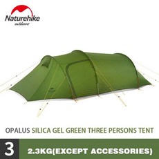 Nturehike 3-4명 초경량 가족 텐트 4계절 15d/20d/40d 패브릭 캠핑 하이킹, 3Persons 20D