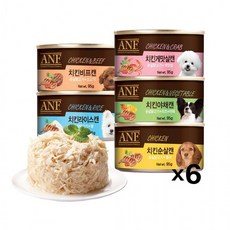 캔(독) 95g X6 애견간식 닭고기순살 영양 통조림, 치킨라이스, 6개