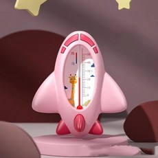 아기 수온 측정기 로켓 모델링 디자인 플로팅 온도계 목욕 열 측정 게이지 모니터, 1.Pink