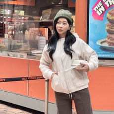 엘클로 여성 데일리 후리스 후드 자켓