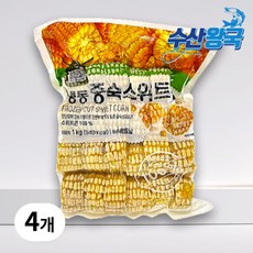 수산왕국 냉동 절단 한입 증숙 옥수수 스위트콘, 4개, 1kg