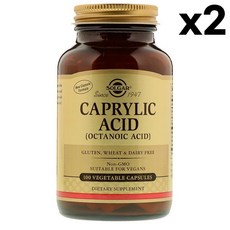 Solgar 솔가 카프릴산 100정 2팩 Caprylic Acid, 2개 - 카프릴릭