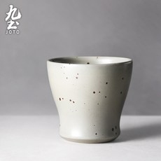 석기 차 컵 물 컵 수제 레트로 마스터 컵 홈 젠 티 컵 아트 도자기 컵 커플 컵, NONE, 색상 분류: 회색