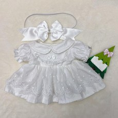 레나 베어 30cm 결혼식 정장 웨딩드레스 정장 세트 레나베어옷, 30 cm, 웨딩드레스 + 헤어밴드
