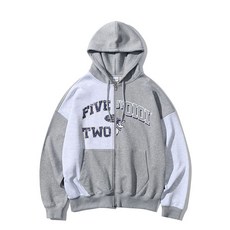 MIXED VARSITY HOOD ZIPUP_GREY
