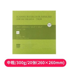 수채화 용지 수채화 도화지 오일 파스텔 특수 종이 면화 16k8k4K300g면 펄프, NONE, 3. 색상 분류: 중간 거친 질감 260 260mm