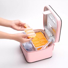 샤오미 휴대용 자외선 소독 박스 LED 다기능 살균 가방 살균기, 핑크