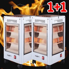 오방난로 절전형 가정용 전기난로 사무실 캠핑 소형 5방난로 오방형 전기히터 전기스토브, 1_2. 오방난로 (1+1)