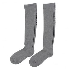 세인트앤드류스 St. Andrews Women's Golf Wear Socks Spring Summer Logo Line Heel Hold High Socks (042298, S-M, grey (grey marl)