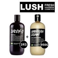 러쉬 대디오 샴푸 500g + 아메리칸크림 컨디셔너 475g 헤어케어 세트 LUSH DADDY-O AMERICAN CREAM, 500g + 475g 세트, 1개