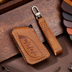 렉서스 자동차 키 케이스 IS ES GS GX LS500H NX RX LX LC RC 200 250 570 2018 2019 가죽 로모테 포브 커버, 4 BUTTON BROWN, 1개