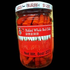 LETEO-코만푸드 업소용 식당 식자재 밑반찬 재료 칠리피클 빨강 227g 오징어젓, 1개, 1ml, 1g