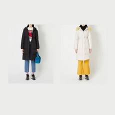 럭키슈에뜨 여성 롱 패딩 후드 탈착 구스다운 폭스퍼 점퍼 LUCW-3500