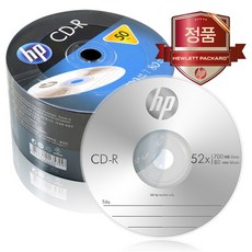 HP CD-R 52배속 700MB 50P/50장 벌크/공씨디/공CD/공시디, 단품 - 6000cdt