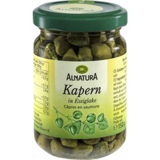 식초 유리에 담긴 Alnatura 유기농 케이퍼 150G, 1개