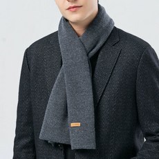 울 머플러 남 겨울 털실 니트 고급 숏 남성 보온 머플러 생일선물 손직례 박스형 8278 딥 그레이 (숏핏 115x30cm)