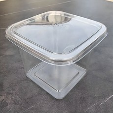 (50개입) 빙수 과일 샐러드 떡용기 + 뚜껑 포함 400ml, 50개입, 1개 1세트