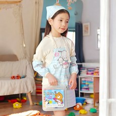 산리오 포차코 앞치마 세트 미술 요리 두건 토시 포함 캐릭터 어린이 키즈 M사이즈