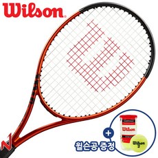 2023윌슨 테니스라켓 번 100S V5.0 (100sq300g18x16) G2 (윌슨공 4캔 증정), 라켓만구매(스트링X)