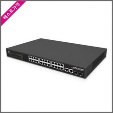 URF079747윈정보 ipTIME PoE2400 스위칭허브-24포트-100Mbps-1G 2포트-2SFP-PoE 랙마운트가능, 단일옵션