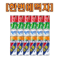 [한번에먹자] 탄산음료 세트 미니 캔 탄산 과즙 콜라 사이다, 190ml, 1세트