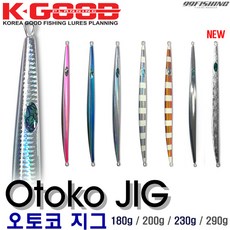 배스랜드 오토코 지그 방어 부시리 참치 메탈지그 롱지그 루어낚시 버티컬지그 Otoko JIG 180g 200g 230g 290g, 290g No.006, 1개