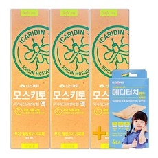 신신제약 모스키토액 이카리딘 60ml 모기 진드기 기피제 + 일동 메디터치밴드 증정!, 3개