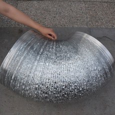 덕트 배기 알루미늄 주방 대형 팬 연통자바라 흡연 주름관, H. 내경 400mmx1m