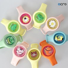 ACRO 어린이 LED 모기퇴치 팔찌 한글박스 7월입고분 새제품, 랜덤발송, 1개