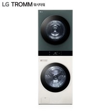 [LG](m)트롬 오브제 컬렉션 워시타워 WL21EGZU (세탁기25kg+건조기21kg), 네이처 베이지+네이처 그린