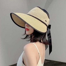 (예쁜모자챙넓은모자 돌돌이 캡 여성여름모자종류 여름 공항 라탄 모자햇빛가리개 여행 여자 썬 해외 패션