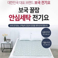 국산 전자파 없는 무전자계 안전한 대한민국 대표 보국 전기요 전기이불 정품 세탁가능한 워셔블 전기요 싱글 더블, 싱글사이즈(100x180)