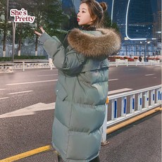 [쉬즈프리티] 힐튼 퍼후드 롱패딩